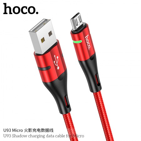 U93 Shadow Charging Data Cable For Micro-Red